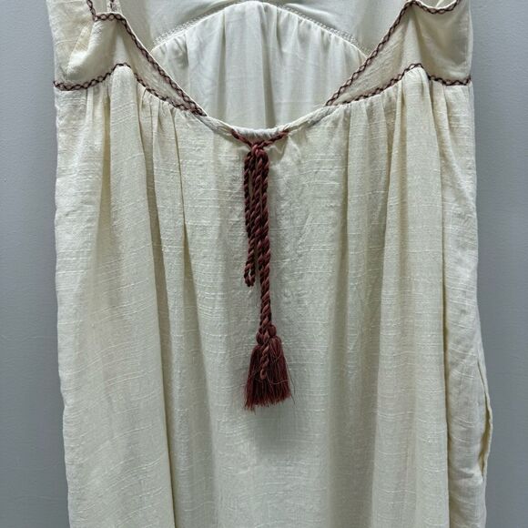 Max Studio Cream Maxi Dress with Red Floral Accents 💘 - Picture 6 of 7